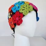 Crochet colorful hat - bright colors