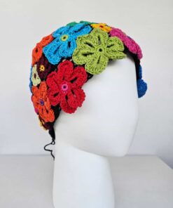 Crochet colorful hat - bright colors