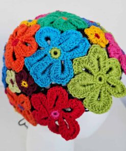 Alternative view of Crochet colorful hat - bright colors