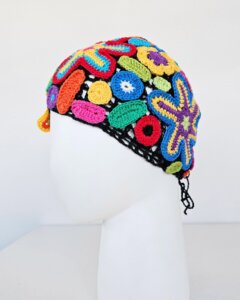 Crochet colorful hat "Star" - bright colors