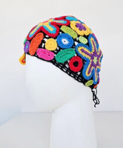 Crochet colorful hat "Star" - bright colors