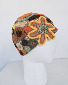 Crochet colorful hat (Starfish)