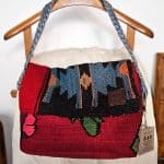 What once was a kilim is now a purse/bag