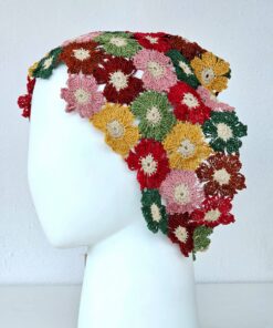 Crocheted headscarf