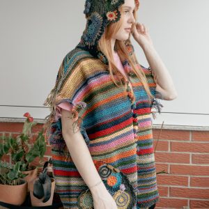 Knitted-crocheted vest/jacket