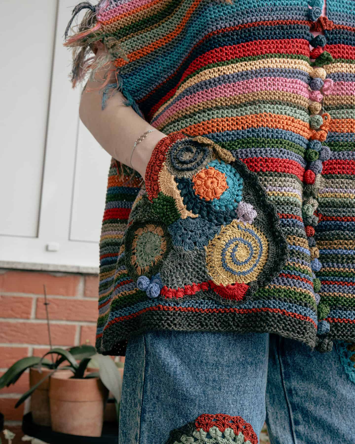 Knitted-crocheted vest/jacket - Image 8