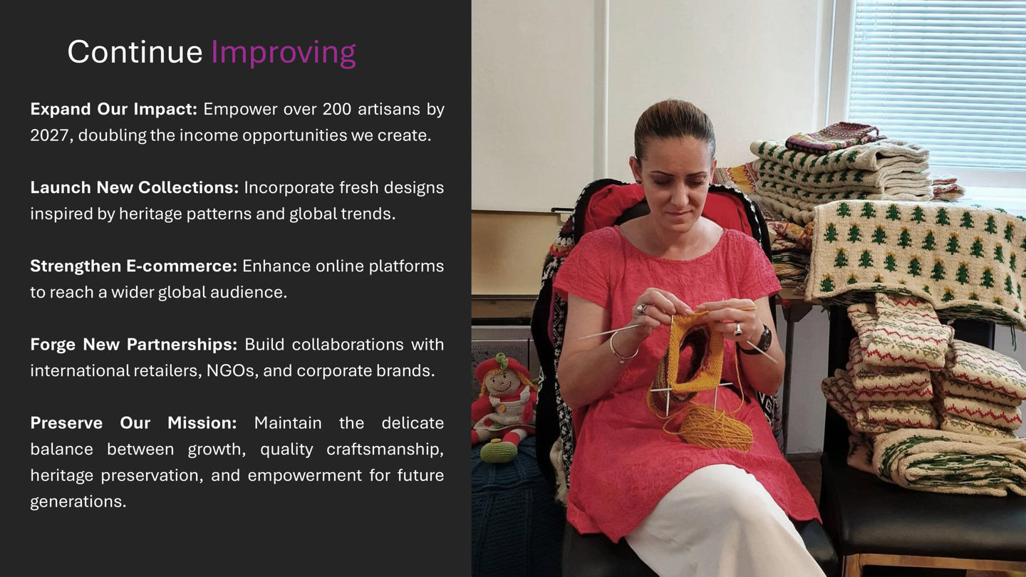 Expand Our Impact: Empower over 200 artisans by 2027, doubling the income opportunities we create.