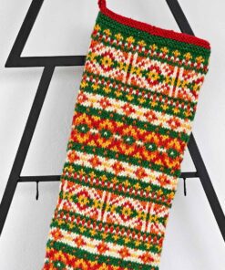 Eco‑friendly fair trade Christmas stocking handmade knit with sustainable yarn