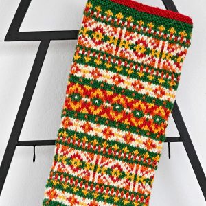Eco‑friendly fair trade Christmas stocking handmade knit with sustainable yarn