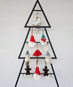 Hand made assorted Christmas tree ornament set of 8 for your holiday decor display