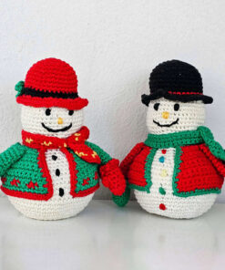 Bring home the joy of the holidays with our Handmade Crochet Snowman eco-friendly Christmas decoration