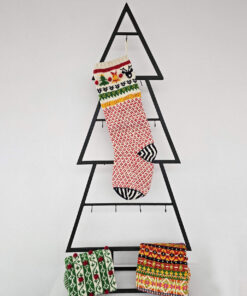 Handmade Christmas stocking in a festive holiday display by BHcrafts