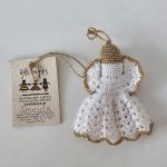 Hand Crocheted Angel Christmas Ornament set