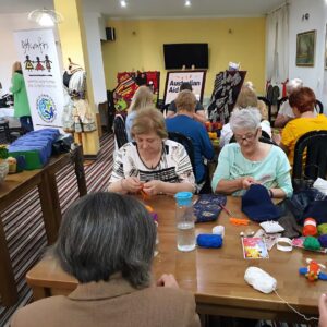 BHcrafts artisan hand-knitting wool with traditional techniques.