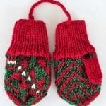 Mini Knit Mitten Christmas Ornament Set