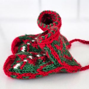 Handmade mini knit slipper sock holiday ornaments set – BHcrafts