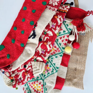 Bundle of 5 Handmade Christmas Stockings