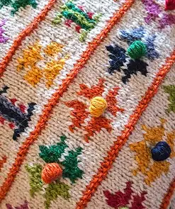 Artisan handcrafted colorful flower pillow case