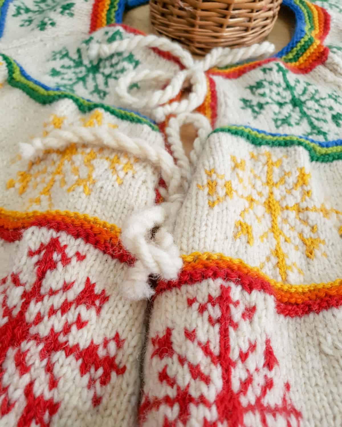 Fair trade crochet Christmas tree skirt by BHcrafts artisans