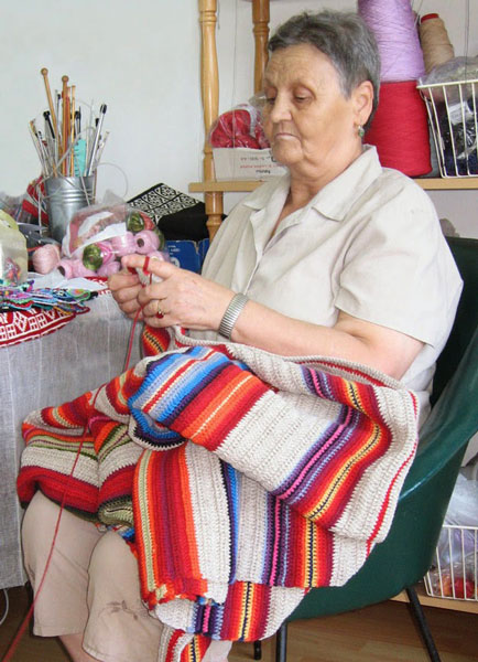 BHcrafts Artisans Crocheting Blanket for Sundance Catalog Holiday Edition 2014