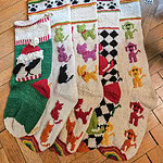 Bulk of 5 Handmade Christmas Stockings