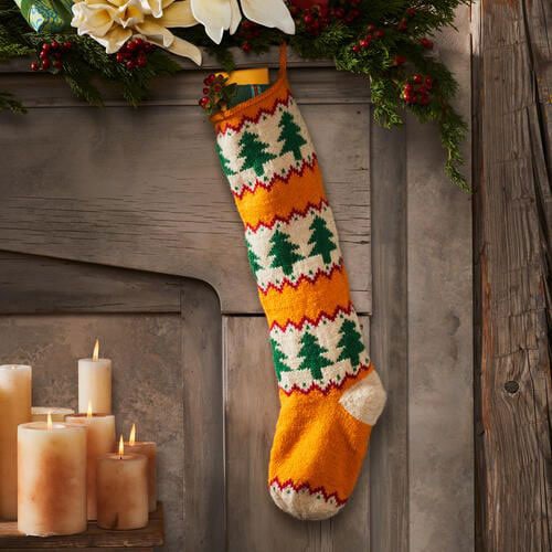 Sundance Christmas Stocking with Festive Trees