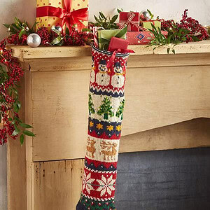Sundance Christmas Stocking with Snowmen