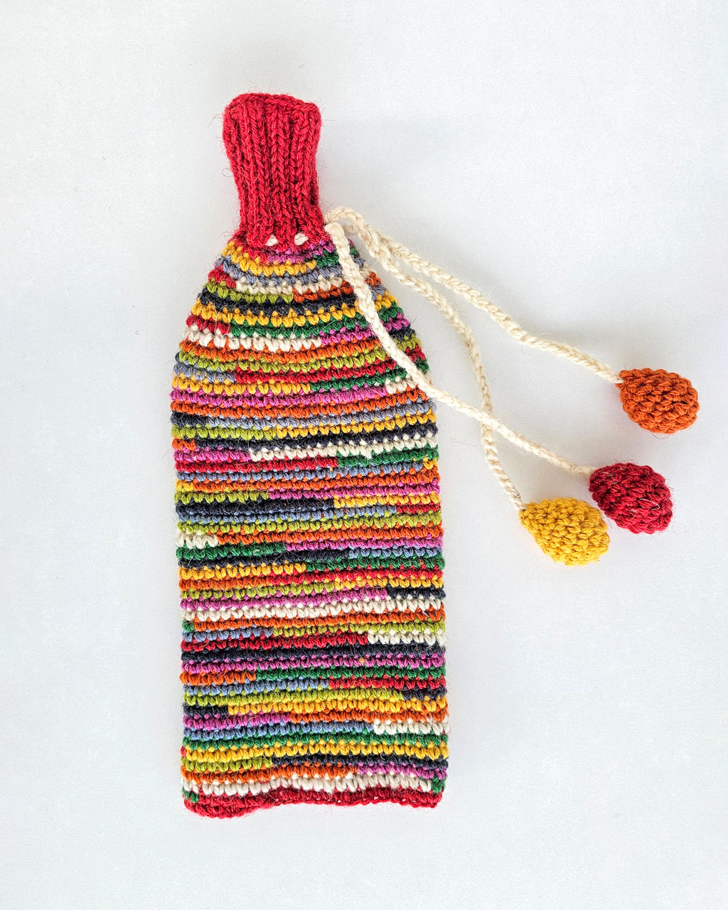 Crocheted Christmas Stockings Bundle of Two + Wine Bottle Sleeve - Image 4