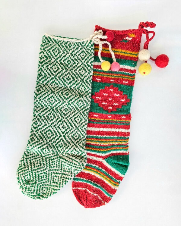 Artisan Handmade Christmas Stockings Set of Two