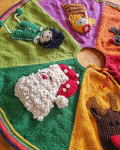 Alternative view of Bundle of Christmas Tree Skirt and Two Christmas Stockings