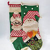 Fair Trade handmade Christmas stockings with Santa and Mrs. Claus design