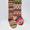 Handmade fair-trade wool Christmas stockings with colorful patterns by BHcrafts