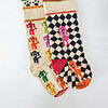 Handmade wool Christmas stockings with colorful dog motifs by BHcrafts