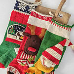 Bundle of 3 Handmade Christmas Stockings with Festive Appliques