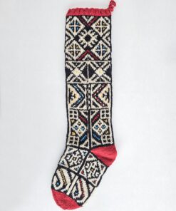 eco-friendly fair trade holiday tree stockings in Jacquard pattern, perfect choice for coming Christmas