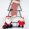 Hand-knit personalized Christmas stocking with embroidered name