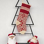 Personalized Christmas Stocking Red - Traditional Pattern