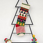 Personalized Christmas Stocking - Christmas Emojis - Patchwork Style