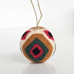 Felted Christmas Balls - Ornament Set