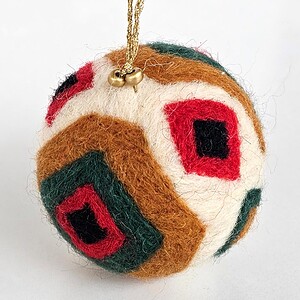 Alternative view of Felted Christmas Balls - Ornament Set