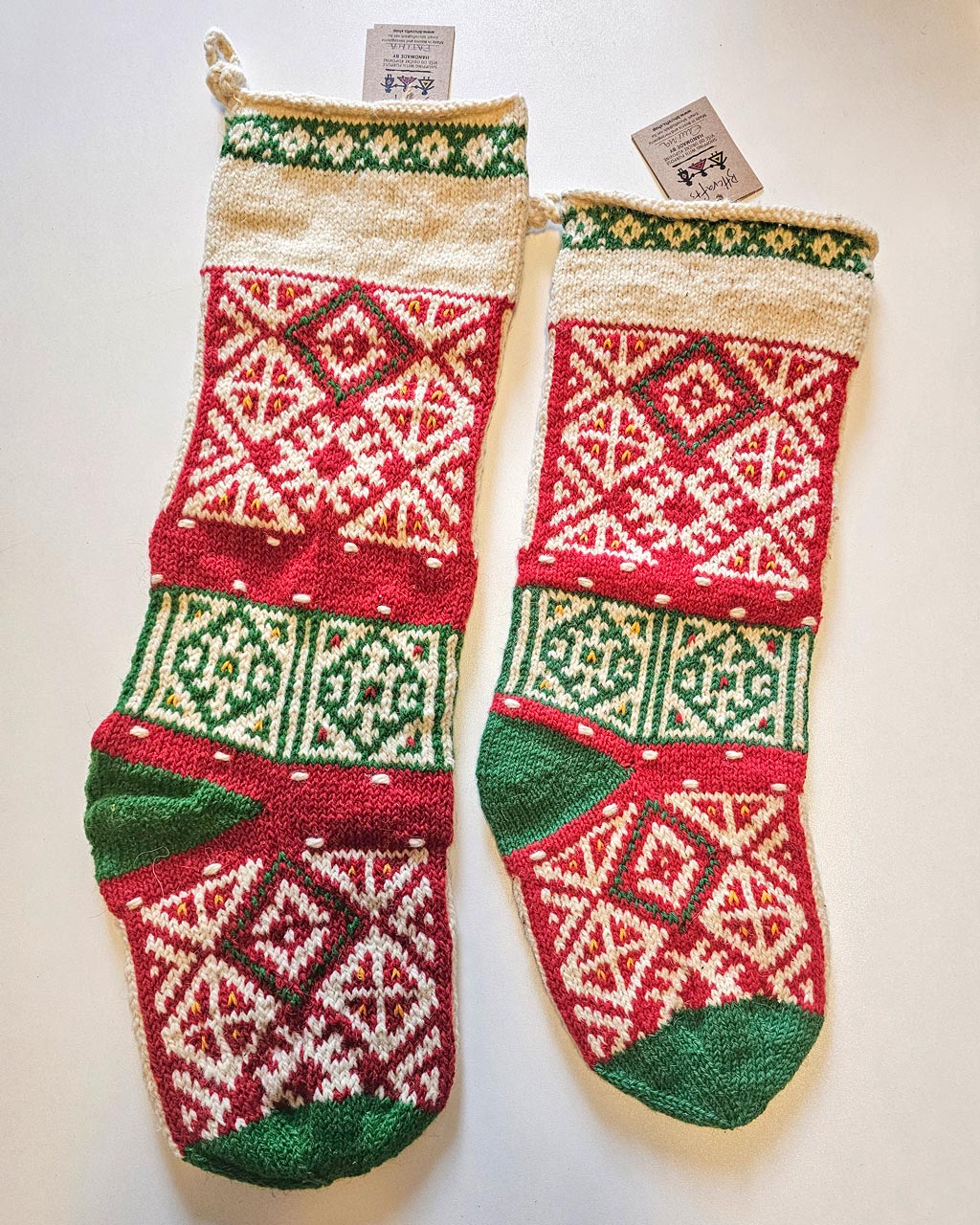 Personalized Christmas Stocking Traditional Pattern - Multicolor - Image 5