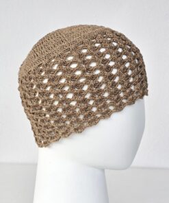 Hand Crocheted Linen Hat