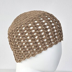 Hand Crocheted Linen Hat