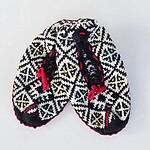 Slipper Socks with Leather Sole - Short Black