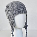 Hand Knit Wool Hat with Earflaps