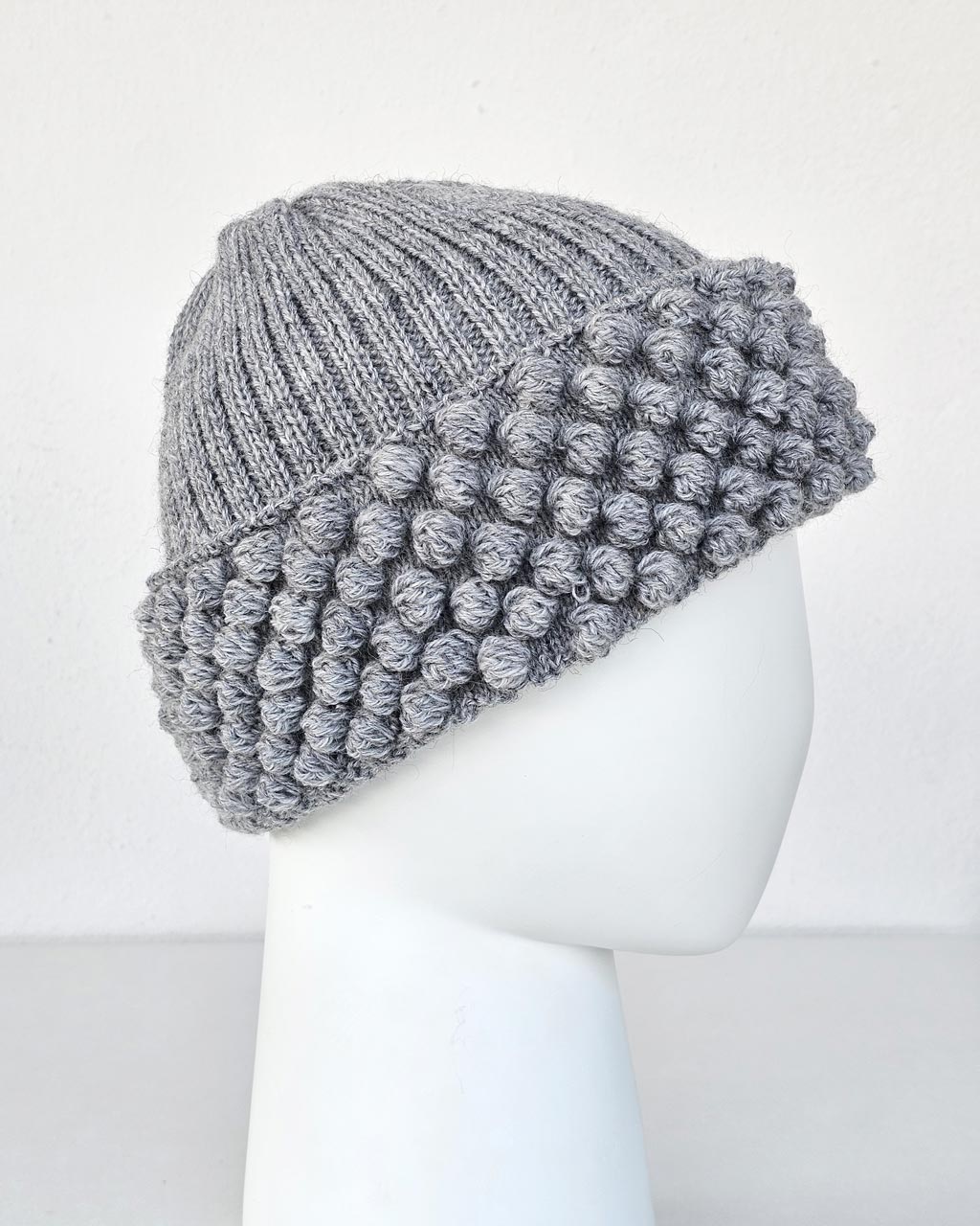 Handmade Wool Hat and Gloves with Pompoms - Image 2