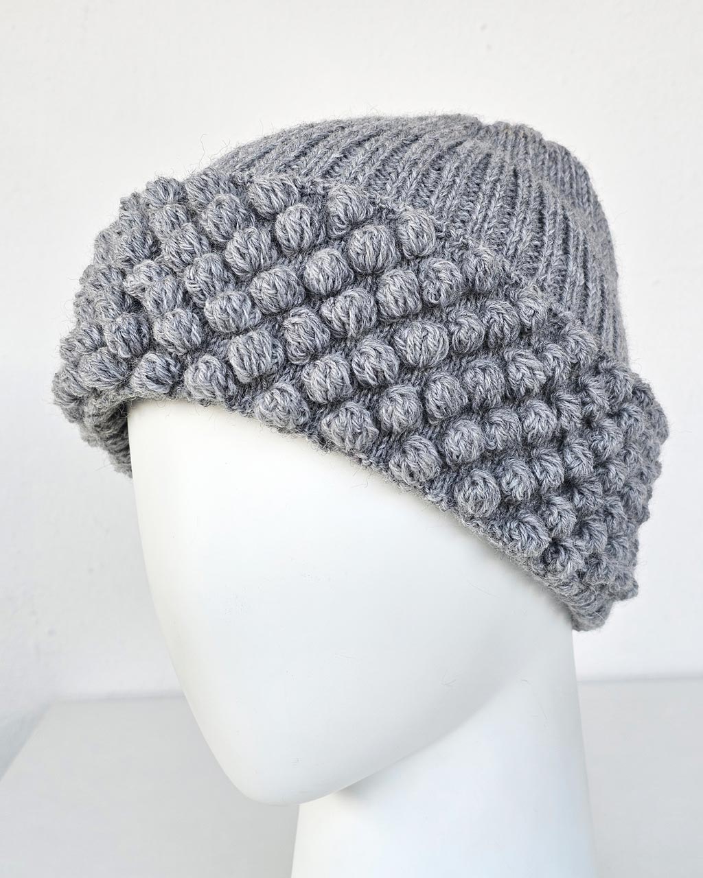 Handmade Wool Hat and Gloves with Pompoms - Image 3