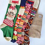 Bundle of 5 Handmade Christmas Stockings