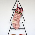 Handcrafted Holiday Stocking With Snowflakes