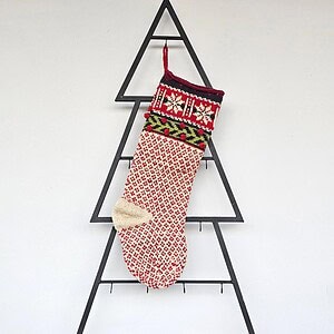 Handcrafted Holiday Stocking With Snowflakes